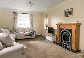 Unwind on the sumptuous sofas after a busy day of coastal adventures!
