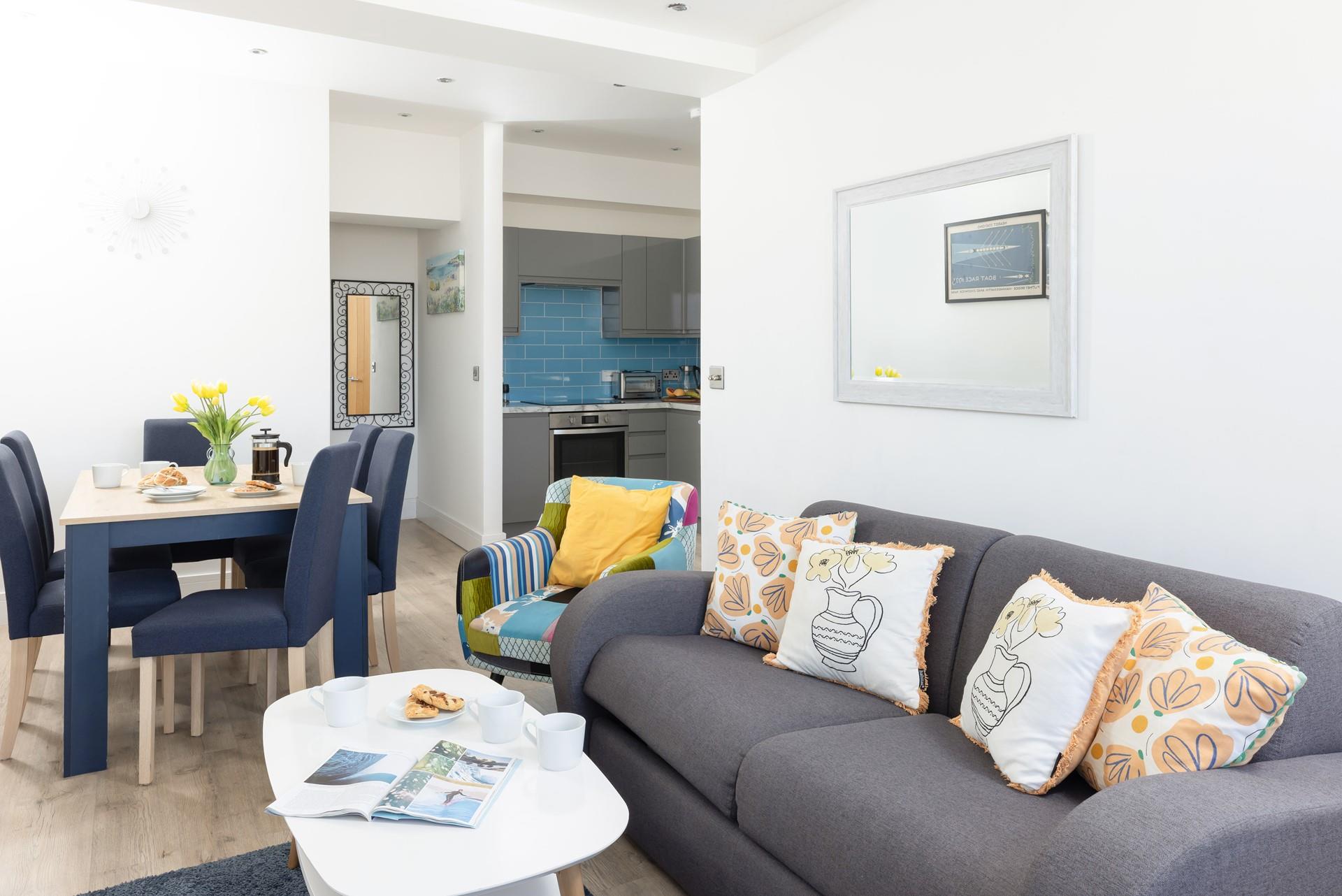 Open plan living makes the most of the space and the view!