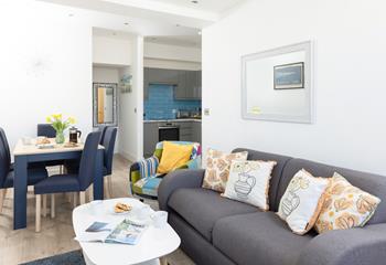 Open plan living makes the most of the space and the view!