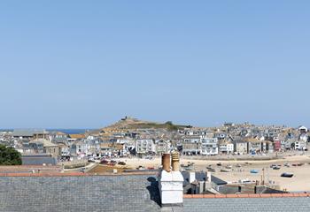 Take in the picturesque view across the rooftops and out to sea!
