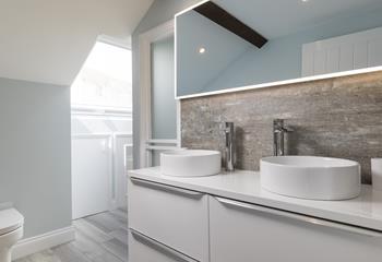 The bathroom is the perfect place to get ready for the day.