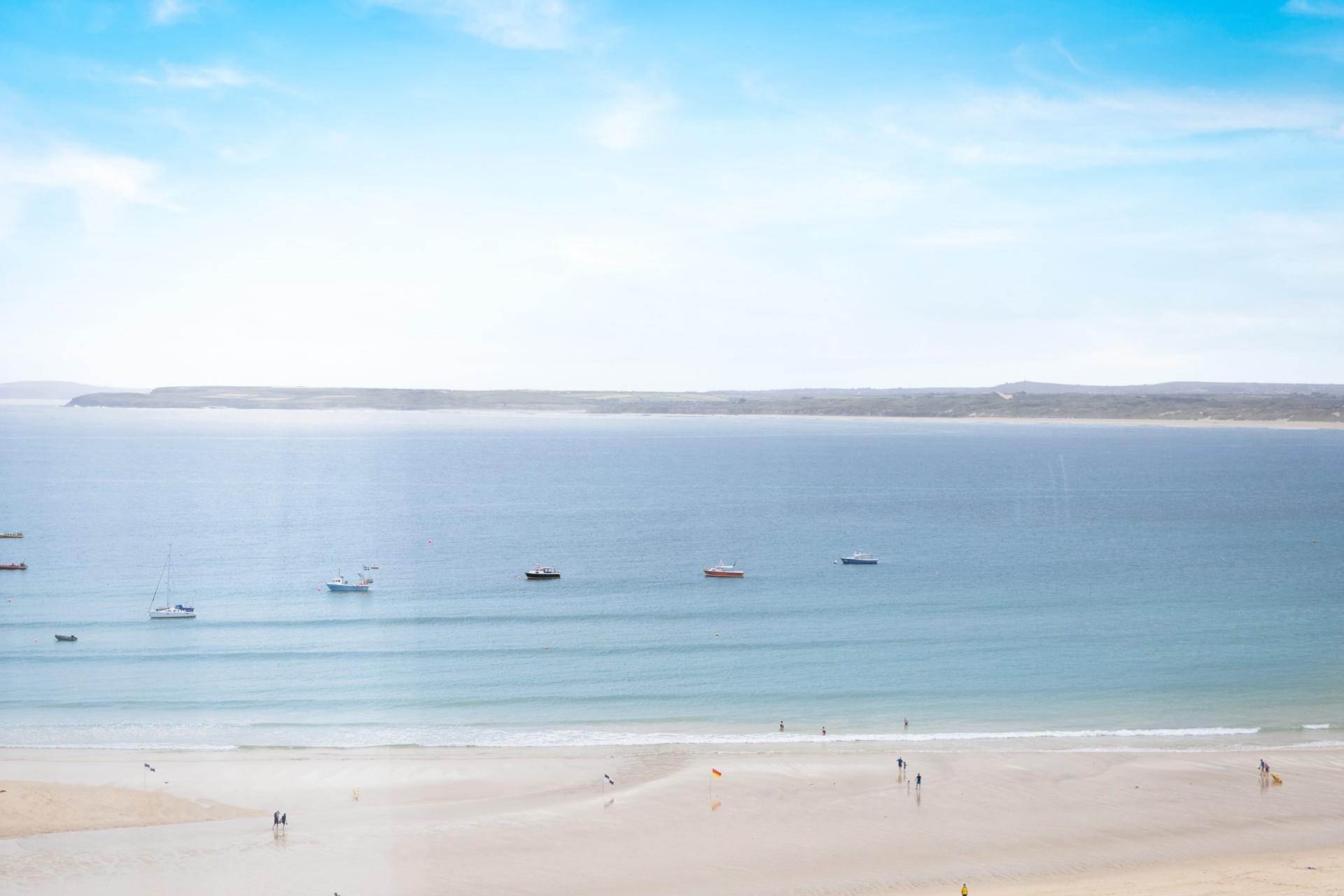 The mesmerising view of Porthminster beach that awaits you!
