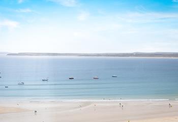 The mesmerising view of Porthminster beach that awaits you!