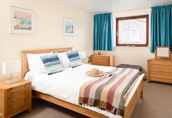 The king size bed offers a comfortable nights sleep.