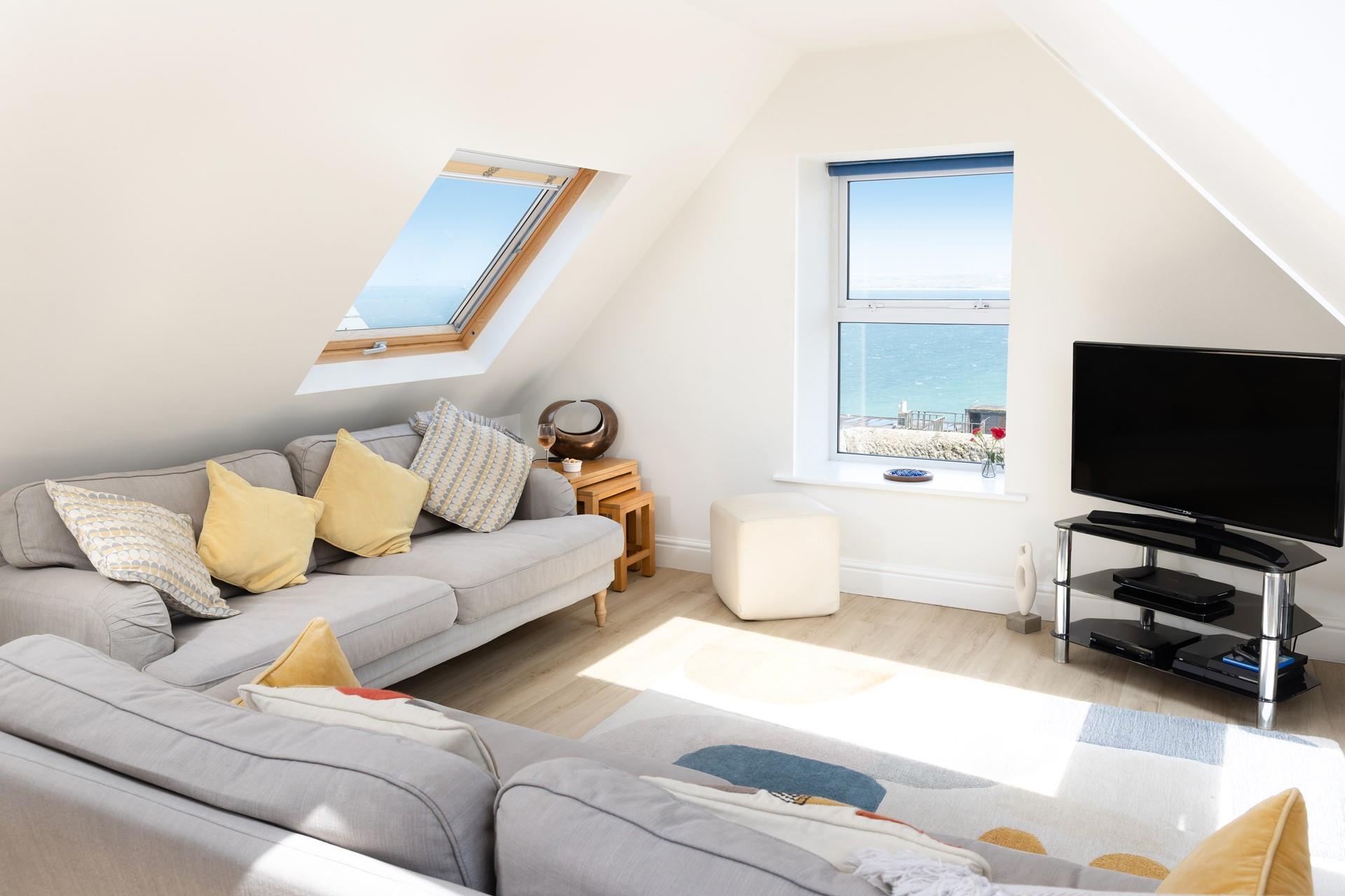 Ocean views await in the living area.