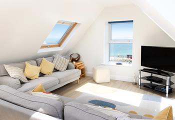 Ocean views await in the living area.