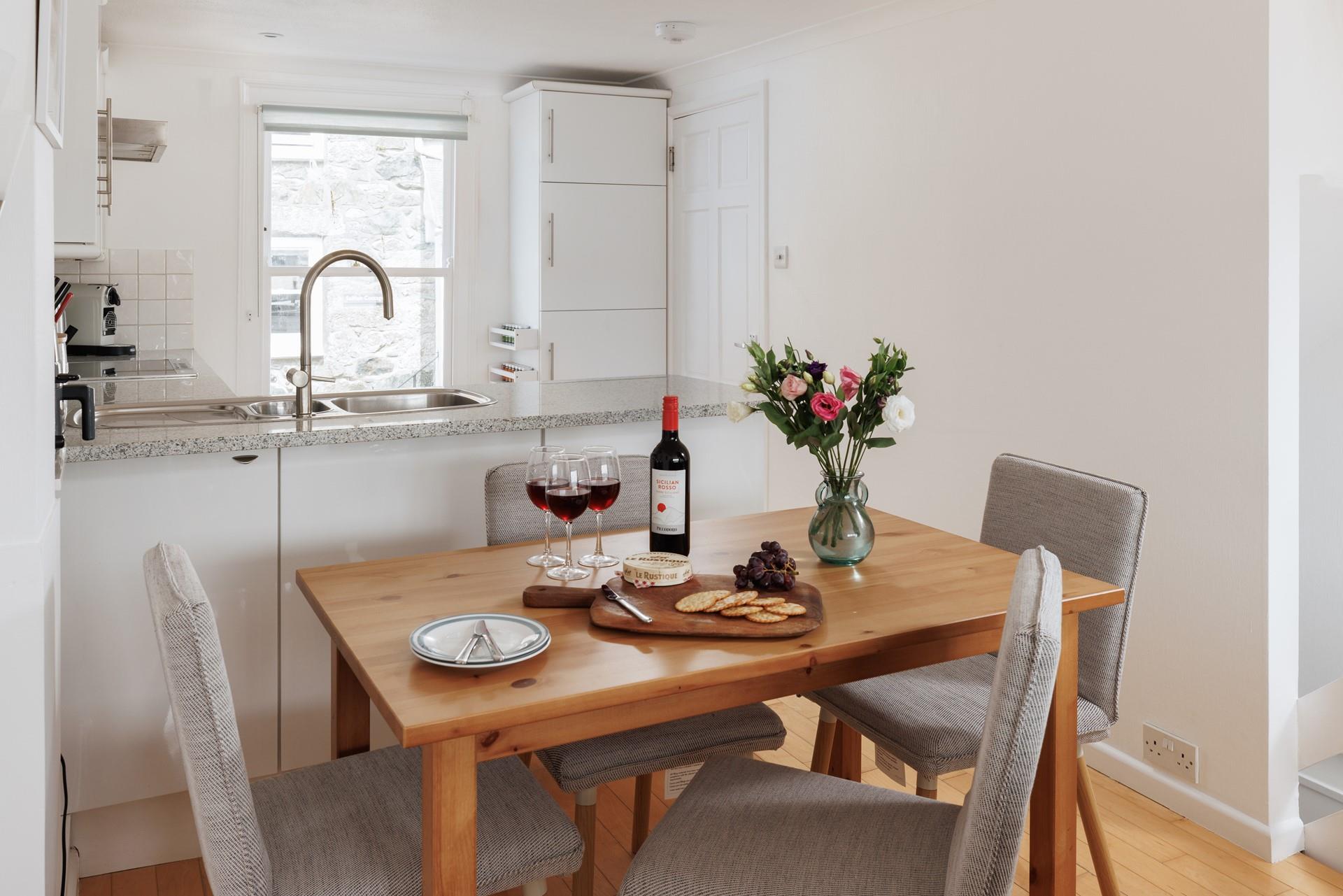 Enjoy a glass of wine whilst the chef of the family cooks a delicious meal. 