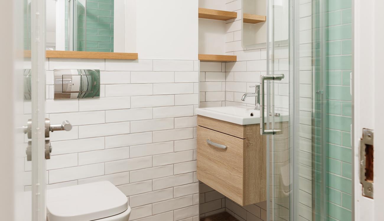Start your day right with a hot shower and get ready for the day.