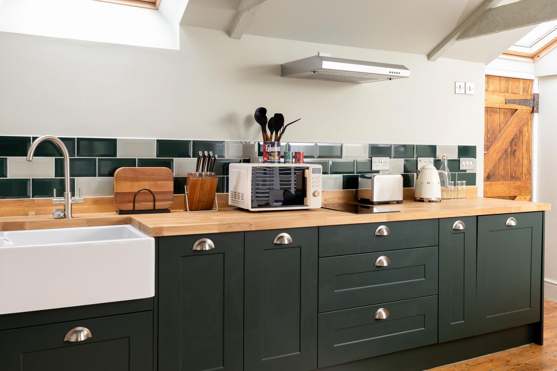 You'll find cooking a dream in the stylish kitchen.