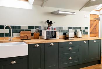 You'll find cooking a dream in the stylish kitchen.