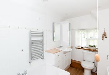 Enjoy a warm bubble bath after a day of exploring.