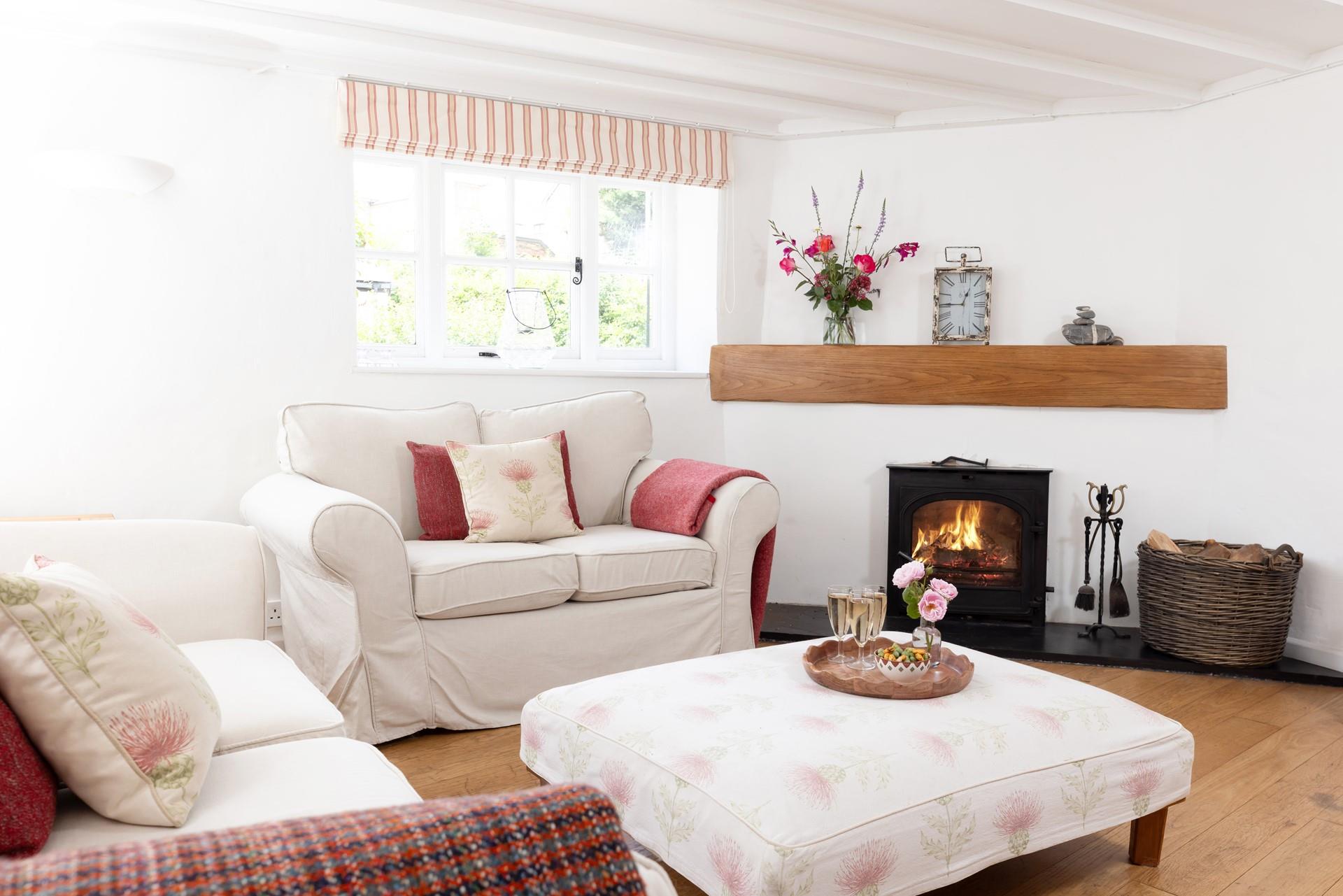 Light the wood-burner on a chilly evening and warm up around the fire. 