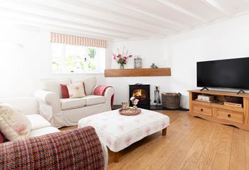 Gather in the living room and enjoy a family movie night. 