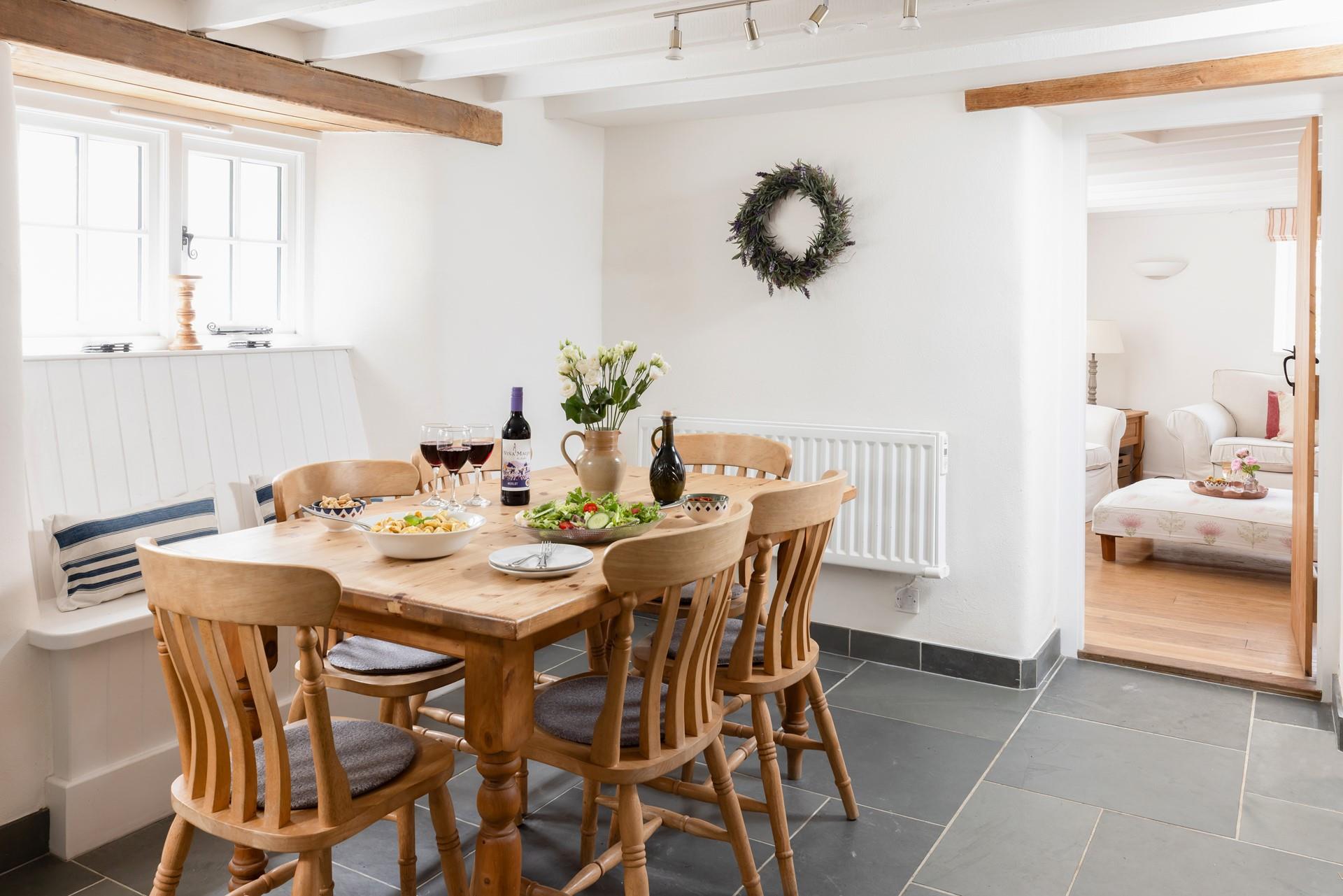Open up your favourite bottle of wine and enjoy a long, leisurely meal together. 