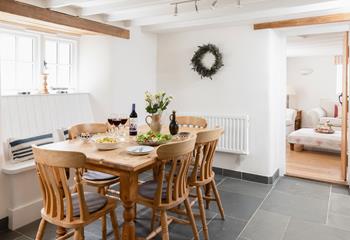 Open up your favourite bottle of wine and enjoy a long, leisurely meal together. 