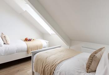 Twin beds are ideal for either adults or children.