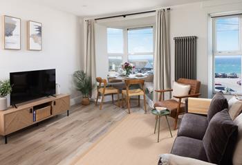 Moments from the beach in St Ives, it's a stylish coastal retreat.