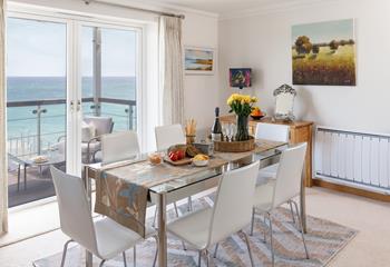 Open the balcony doors and let the sea breeze into the apartment.