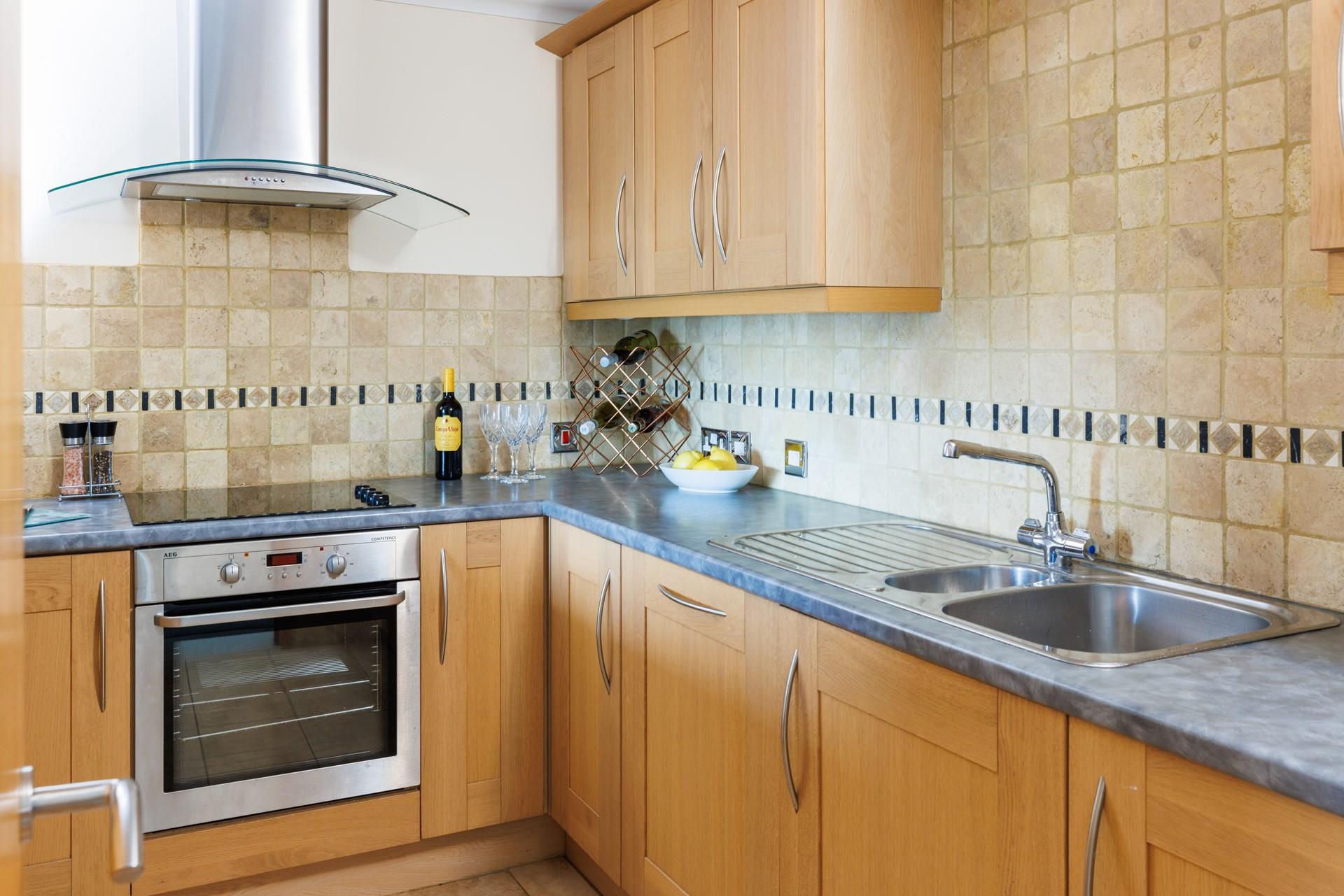 Rustle up a feast in the bright kitchen.