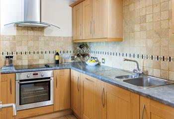 Rustle up a feast in the bright kitchen.
