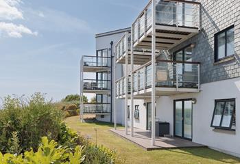 The apartments are located moments from the coast path.