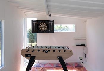 Even the games room has sea views! 