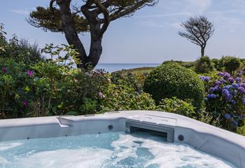 Gaze across the ocean whilst sitting in the bubbles!