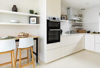 The contemporary kitchen has everything you need!