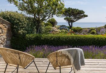 Relax on the deck where the calming scent of lavender blends with the fresh sea air. 