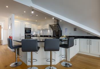 The perfect spot for a glass of wine whilst preparing holiday meals.