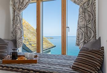 Another spot for a tranquil breakfast with ocean views.