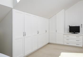 With ample storage for your holiday wardrobe!