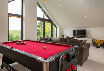 The living area is designed with family fun in mind.