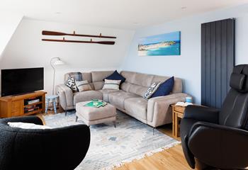 Sink into the sumptuous sofa after a day of exploring.