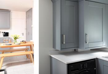 There's a handy utility off the kitchen/diner.