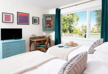 Wake up to views across the Cornish countryside!