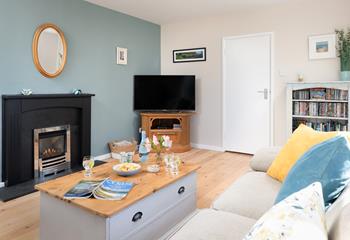 After a busy day exploring Bude, curl up on the comfy sofa.