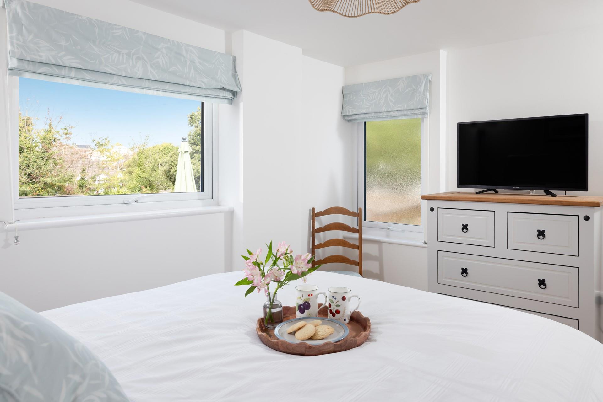 Dual windows create a light and airy sanctuary.