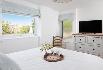 Dual windows create a light and airy sanctuary.