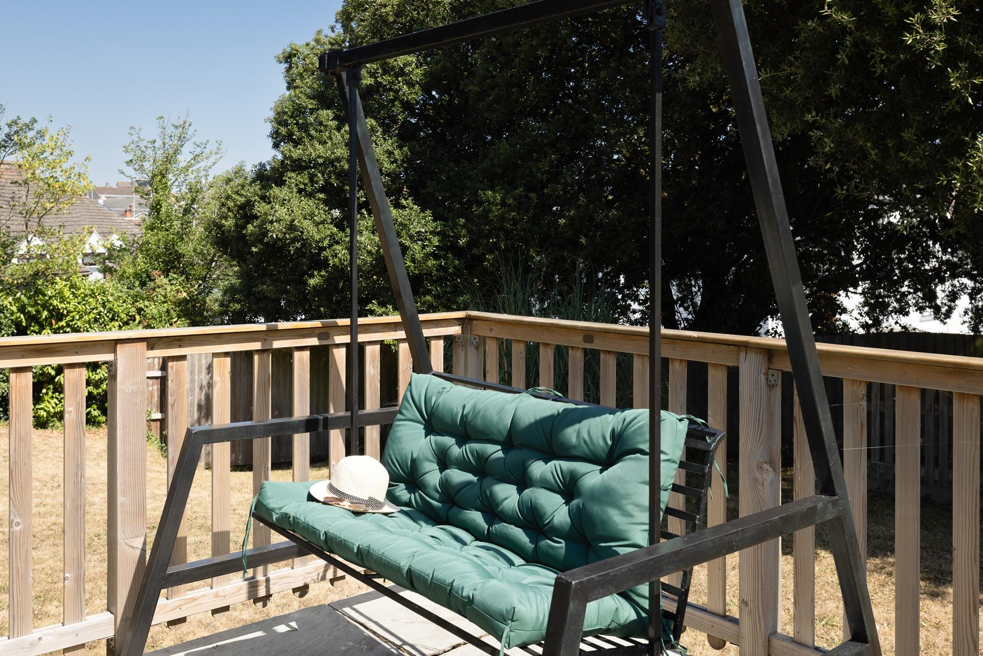 Curl up in the swing seat with a good book in hand.