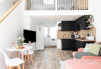 Contemporary styling meets modern amenities at The Hideaway.