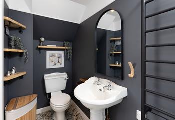 A stylish combination of traditional and modern elements.