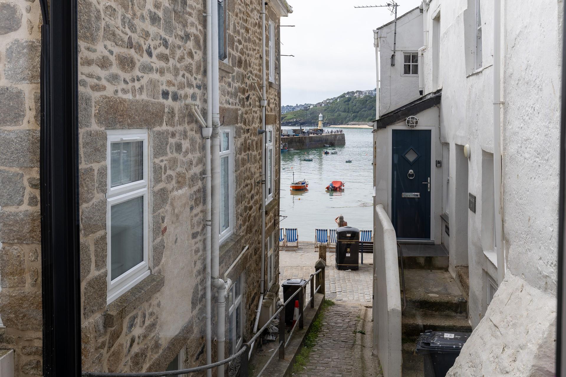 Find yourself a stone's throw from the water's edge.