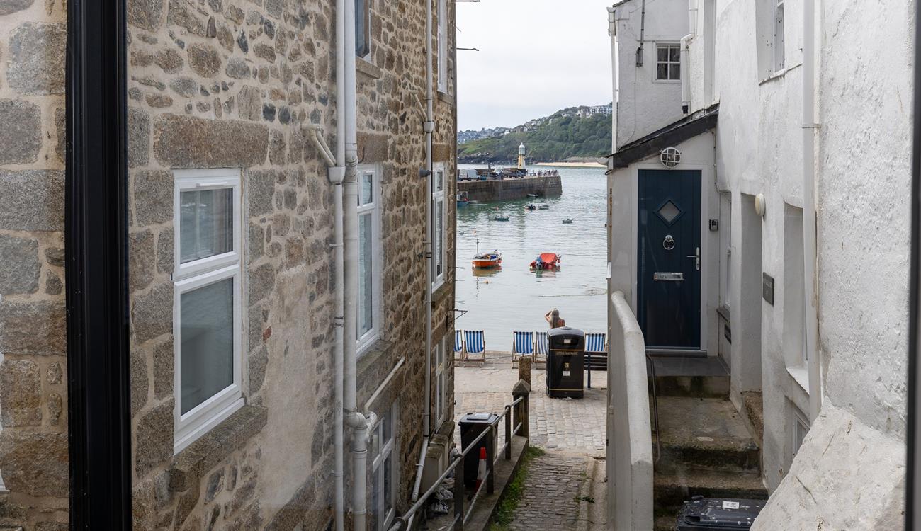 Find yourself a stone's throw from the water's edge.
