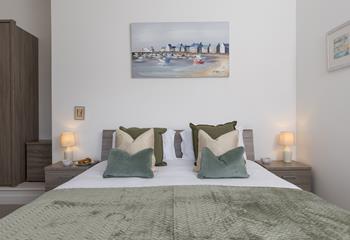 Bedroom 2 has a luxurious super king bed.
