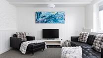 Eye-catching artwork reflects the coastal location of Porthmerryn!