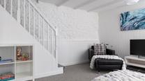 Traditional cottage features are blended with simple, yet stylish interiors.