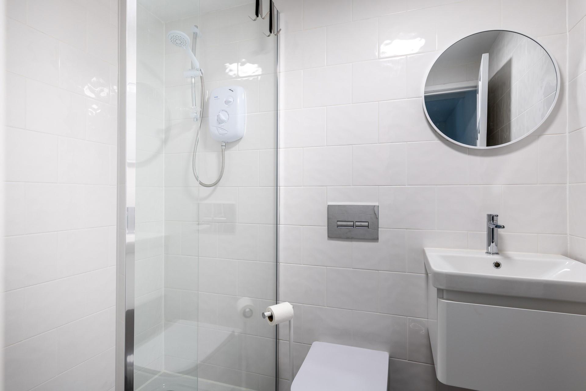A modern, spacious walk-in shower!