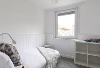Bedroom 2 is suitable for an adult or child.