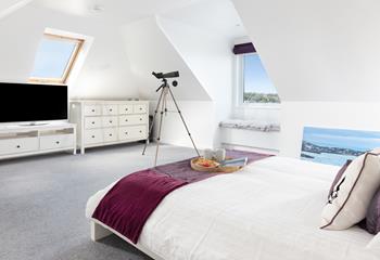 Wake up to the stunning views of Carbis Bay beach in bedroom 4. 